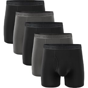 Natural Feelings Men's Underwear Viscose from Bamboo Boxer Briefs Underwear Pack for Men