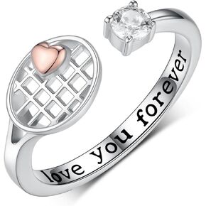 Volleyball Ring for Women 925 Sterling Silver Adjustable Volleyball Rings Volleyball Player Sport Jewelry Gifts for Women Volleyball Lover