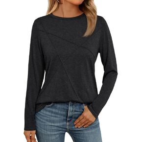 AUTOMET Long Sleeve Shirts for Women Business Casual Tops 2024 Fall Outfits