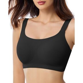 Seamless Bras for Women Full Coverage Floral Wireless Bralette Soft Minimizer Bra with Extender S-3XL