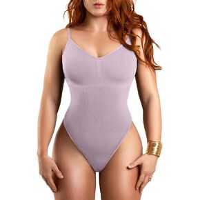 Women's Shapewear Bodysuit - Tummy Control Seamless Waist Sculpting Body Shaper - Thong Body Suit