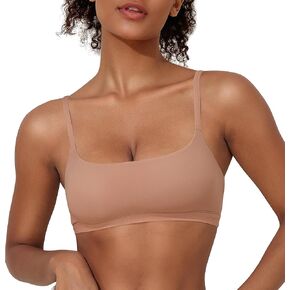 Women's Wireless Scoop Bralettes Comfortable No Underwire Bras Seamless Unlined Soft Everyday Bra