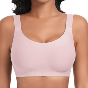 Wireless Bras for Women No Underwire Seamless Full Coverage Comfortable Everyday Bra with Medium Support