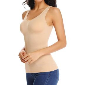 JOYSHAPER Women's Cami Shaper Tummy Control Padded Bra Camisole Cami Seamless Compression Tank Top Shapewear Body Shaper