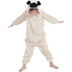 Kid Animal Costume for Halloween Girls/Boys Fleece Onesie Novelty One Piece Pajama Sleepwear Party Cosplay