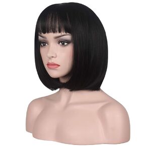 WildCos Short 12 Inches Straight Synthetic Cosplay Wig for Women (blonde)