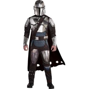 Party City Deluxe Mandalorian Costume for Adults, Star Wars: The Mandalorian - Costume Includes Jumpsuit, Cape, Mask & More - Star Wars Costumes for Halloween, Birthday Parties & Themed Events