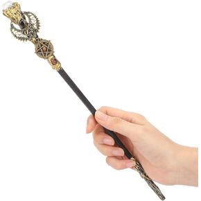 RENEMGO Crystal Magic Witch Wand - Wizard Witch Fairy Wand 12 Inch with Labradorite Elf Elven Halloween Costume Renaissance Witchcraft Props Wizard Cosplay Accessories Fantasy Gift for Adults