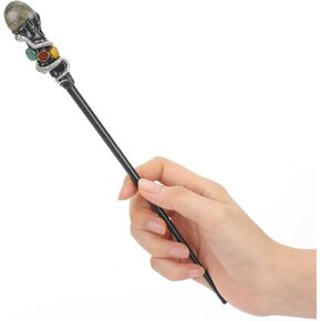 RENEMGO Crystal Magic Witch Wand - Wizard Witch Fairy Wand 12 Inch with Labradorite Elf Elven Halloween Costume Renaissance Witchcraft Props Wizard Cosplay Accessories Fantasy Gift for Adults