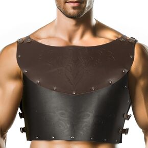 HOMELEX Medieval Leather Chest Armor Viking Warrior Renaissance Retro Knight Leather Vest Cosplay Halloween