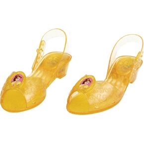 Belle Light Up Shoes, Official Disney Princess Light-Up Costume Shoes with Belle Emblem, Kids Size 11/12 Medium