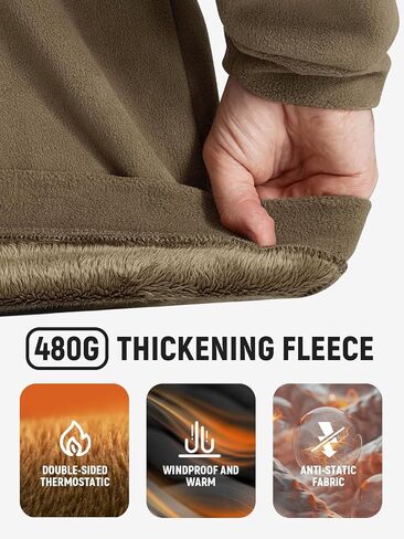 FREE SOLDIER Men's Tactical Fleece Pullover Jacket Heavyweight Sherpa Lined Sweatshirt Winter Coat in Saudi Arabia