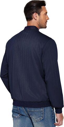 COOFANDY Men's Bomber Jacket Lightweight Casual Spring Fall Textured Jackets Baseball Varsity Coats with Pocket in Saudi Arabia