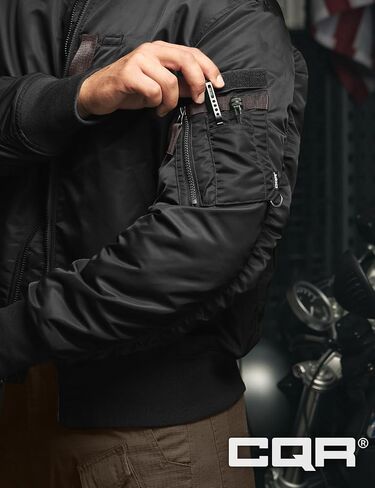 CQR Men's Casual Bomber Jacket, Outdoor Fall/Winter Zip-Up Windbreaker, Water Resistant Padded MA-1 Flight Jacket with Pocket in Saudi Arabia