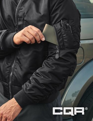 CQR Men's Casual Bomber Jacket, Outdoor Fall/Winter Zip-Up Windbreaker, Water Resistant Padded MA-1 Flight Jacket with Pocket in Saudi Arabia