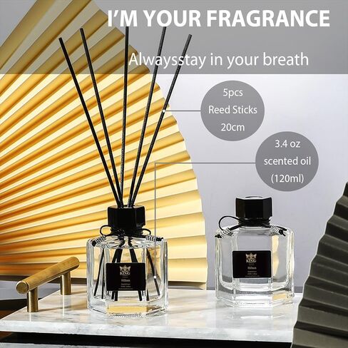 KING OF SCENTS Reed Diffuser (120ml) مجموعة Westin White Tea Reed Diffuser، ناشر القصب وأعواد ناشر الزيوت، العلاج بالروائح العطرية، ديكور المنزل والمطبخ، العطور والهدايا in Saudi Arabia
