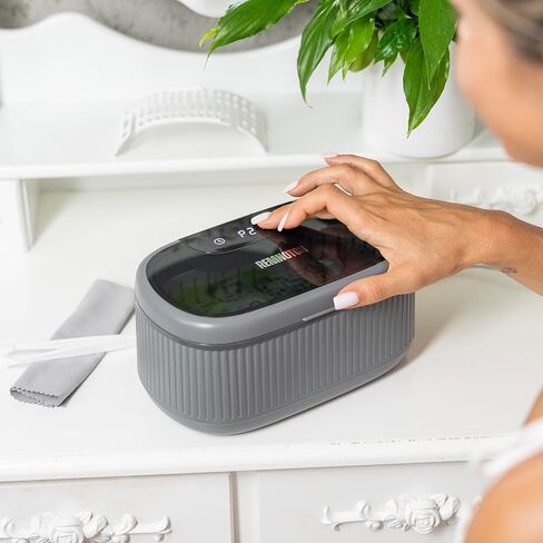 Ultrasonic Jewelry Cleaner, 19.6 oz Stainless Steel Tank Jewelry Cleaner Ultrasonic Machine with Washer Basket, Watch Band Holder, Cleaning Cloth, 3 Modes Ring Cleaner with Touch Button. in Saudi Arabia