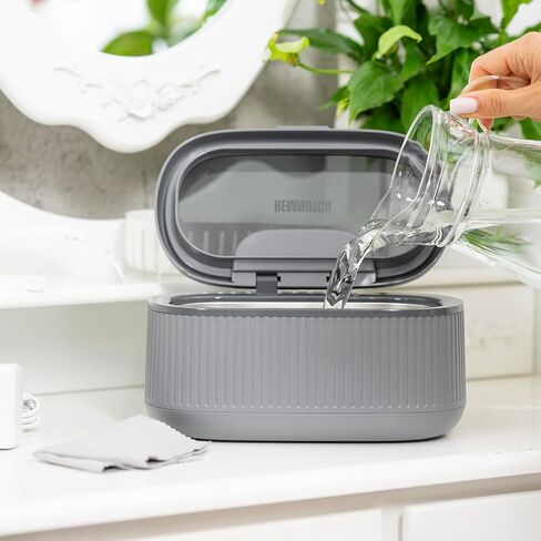 Ultrasonic Jewelry Cleaner, 19.6 oz Stainless Steel Tank Jewelry Cleaner Ultrasonic Machine with Washer Basket, Watch Band Holder, Cleaning Cloth, 3 Modes Ring Cleaner with Touch Button. in Saudi Arabia