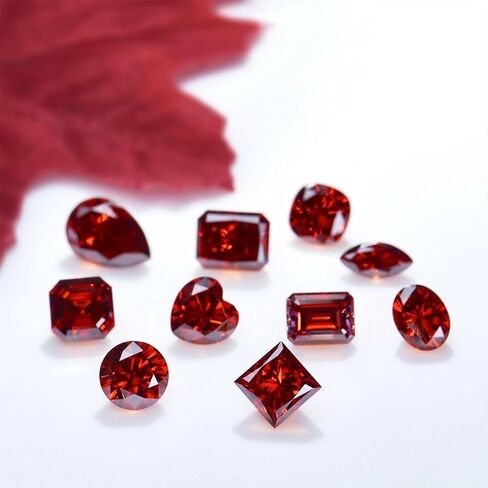 Moissanite Loose Stones Ruby Gemstones Lab Diamond Excellent Round/Pear Cut for Custom Jewelry Making Ring Earrings Pendant Bracelets 0.5ct-3.0ct with Certificate in Saudi Arabia