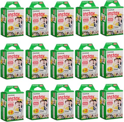 FUJIFILM INSTAX MINI Film 200 Sheets Bundle | For Instant Photos, Scrapbooks & Sharing | 200 Total Pictures for Instax Cameras in Saudi Arabia