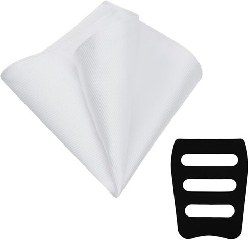 Handkerchiefs for Men, Mens Handkerchiefs with Pocket Square Holder for Suit Tuxedo Wedding Party Prom Business in Saudi Arabia