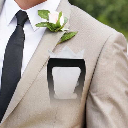 Handkerchiefs for Men, Mens Handkerchiefs with Pocket Square Holder for Suit Tuxedo Wedding Party Prom Business in Saudi Arabia