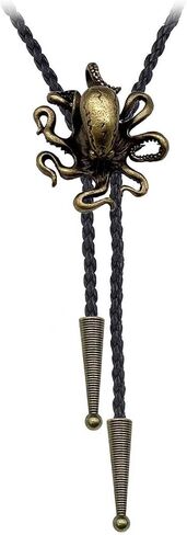 BRBAM Norse Viking Style Bolo Tie Vintage 3D Pendant Western Cowboy Leather Necklace for Men in Kuwait
