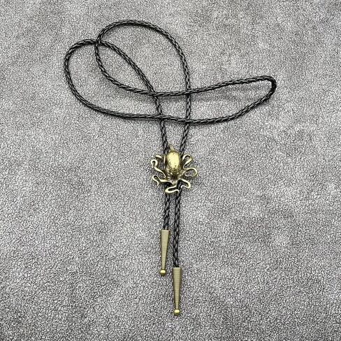BRBAM Norse Viking Style Bolo Tie Vintage 3D Pendant Western Cowboy Leather Necklace for Men in Kuwait