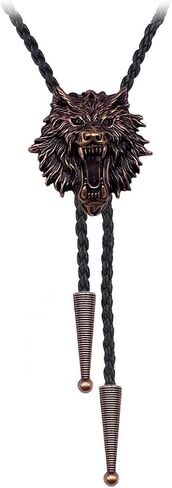 BRBAM Norse Viking Style Bolo Tie Vintage 3D Pendant Western Cowboy Leather Necklace for Men in Kuwait
