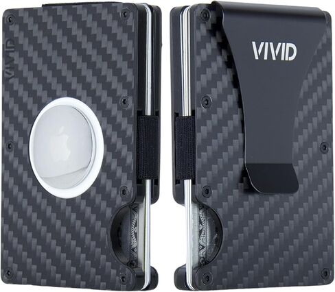 VIVID Minimalist Carbon Fiber Wallet for Men - Slim, Modern, RFID Blocking, Scratch Resistant, Credit Card Holder, Easy Access Cards, Money Clip, Mens Wallet in Saudi Arabia