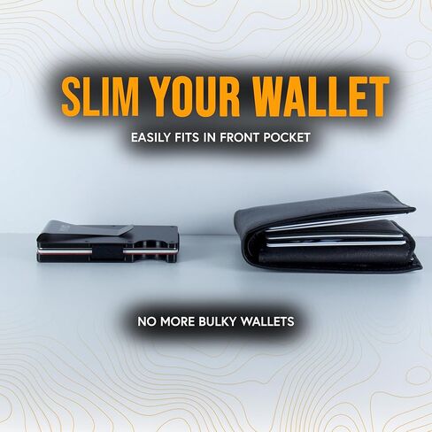 VIVID Minimalist Carbon Fiber Wallet for Men - Slim, Modern, RFID Blocking, Scratch Resistant, Credit Card Holder, Easy Access Cards, Money Clip, Mens Wallet in Saudi Arabia