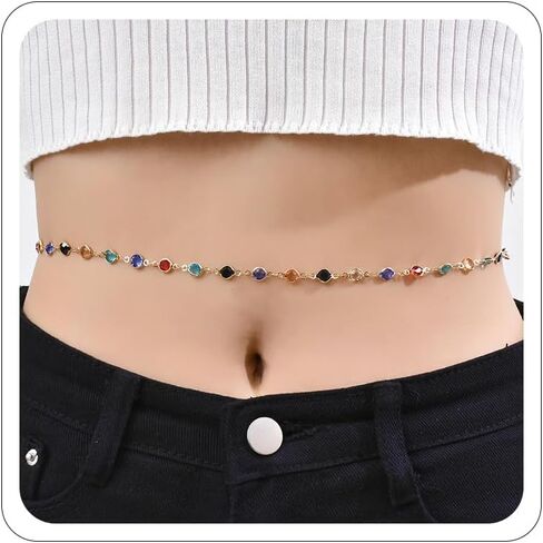 Waist Chains Belly Chains for Women Waist Beads Dainty Layered Gold Body Chain Jewelry for Women Summer Beach Bikini Stomach Jewelry Accessories in Saudi Arabia