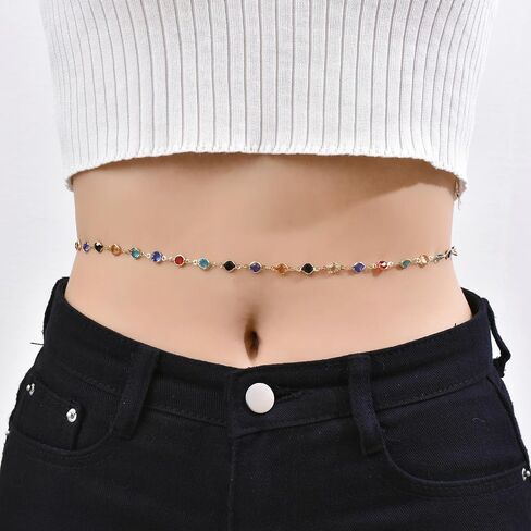 Waist Chains Belly Chains for Women Waist Beads Dainty Layered Gold Body Chain Jewelry for Women Summer Beach Bikini Stomach Jewelry Accessories in Saudi Arabia