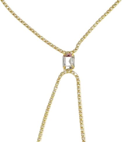 Gold Sexy Body Chains for Women, Big Rhinestone Personality Crossover Body Jewelry for Women in Saudi Arabia