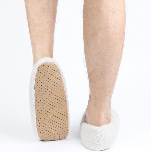 جوارب Keyela للجنسين للبالغين مع مقابض شباشب منزلية غامضة للرجال والنساء داخلي شتاء دافئ مبطن بالصوف جورب النعال in Kuwait