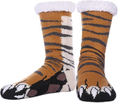 SDBING Mens Slipper Socks with Grippers Winter Warm Cozy Thick Fuzzy Indoor Fluffy Home Socks in Kuwait