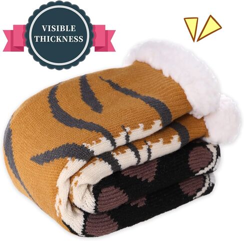 SDBING Mens Slipper Socks with Grippers Winter Warm Cozy Thick Fuzzy Indoor Fluffy Home Socks in Kuwait