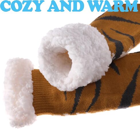 SDBING Mens Slipper Socks with Grippers Winter Warm Cozy Thick Fuzzy Indoor Fluffy Home Socks in Kuwait