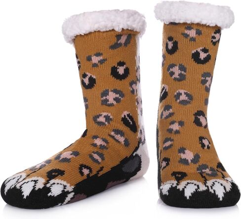 SDBING Mens Slipper Socks with Grippers Winter Warm Cozy Thick Fuzzy Indoor Fluffy Home Socks in Kuwait