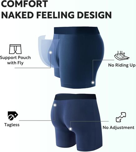 DAVID ARCHY Mens Underwear Boxer Briefs Micro Modal Ultra Soft Moisture Wicking Seamless Underwear for Men 4 Pack in Kuwait