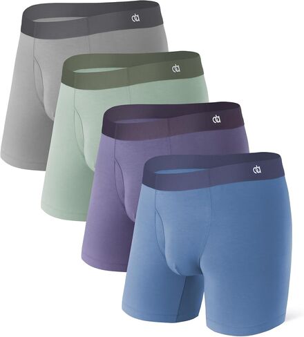 DAVID ARCHY Mens Underwear Boxer Briefs Micro Modal Ultra Soft Moisture Wicking Seamless Underwear for Men 4 Pack in Kuwait