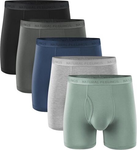 Natural Feelings Men's Underwear Viscose from Bamboo Boxer Briefs Underwear Pack for Men in Saudi Arabia