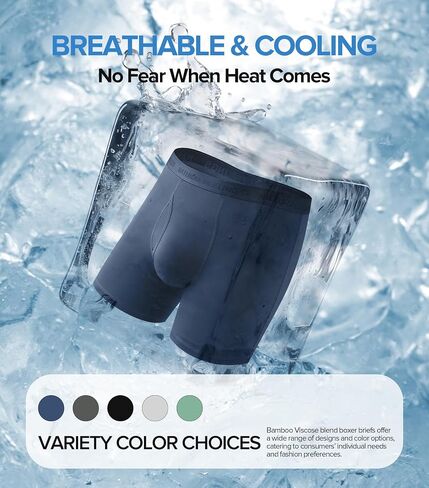 Natural Feelings Men's Underwear Viscose from Bamboo Boxer Briefs Underwear Pack for Men in Saudi Arabia