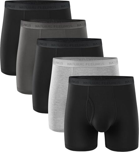 Natural Feelings Men's Underwear Viscose from Bamboo Boxer Briefs Underwear Pack for Men in Saudi Arabia
