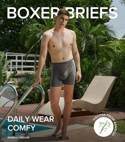 Natural Feelings Men's Underwear Viscose from Bamboo Boxer Briefs Underwear Pack for Men in Saudi Arabia