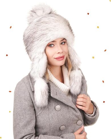 Futrzane Classic Ear Flaps Hat - Fur Trapper Hat for Women - Winter Ushanka Hat in Saudi Arabia