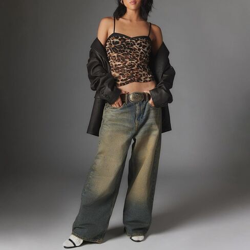 Women Double Layer Mesh Tank Tops Sleeveless Patchwork Strappy Going Out Tops Camisole Y2k Backless Crop Cami Shirts in Saudi Arabia