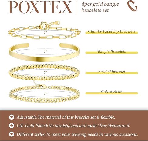 925 Sterling Silver Bracelets for Women Stack, 14K Gold Plated Bangle Cuff Jewelry Set Trendy, Adjustable Tennis Knot Twisted Bracelet for Wrist Essentials Women Fashion Gifts in Kuwait