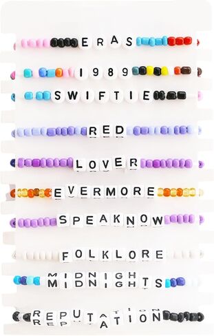 Set of 10 Inspired Bracelet for Women Outfit Jewelry Music Lover Fan Gifts Friendship Bracelets Set of 10 in Saudi Arabia