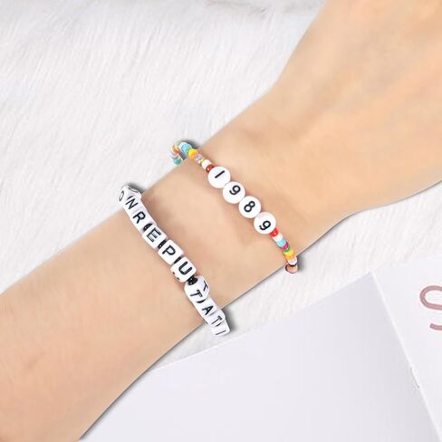 Set of 10 Inspired Bracelet for Women Outfit Jewelry Music Lover Fan Gifts Friendship Bracelets Set of 10 in Saudi Arabia